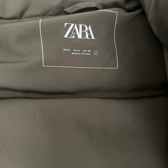 Zara Khaki Puffer Jacket - Picture 4 of 5